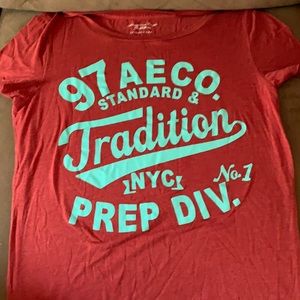 American Eagle red t-shirt women's large